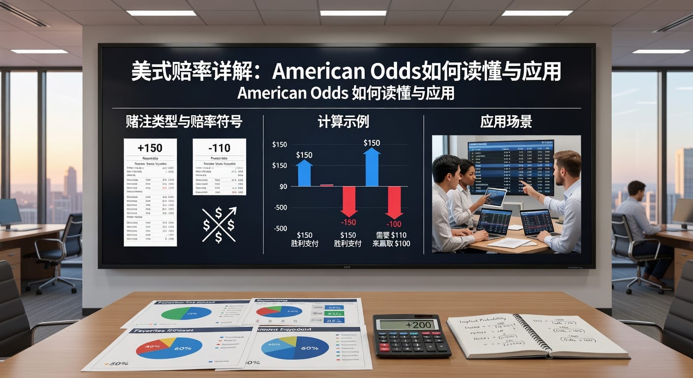 美式赔率 (American Odds) 详解：体育博彩新手入门指南与技巧